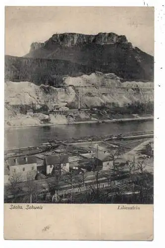 [Ansichtskarte] 0-8320 BAD SCHANDAU - WALTERSDORF, der Lilienstein, ca. 1905. 