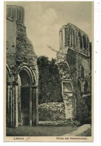 [Ansichtskarte] 0-1804 LEHNIN, Ruine der Klosterkirche. 