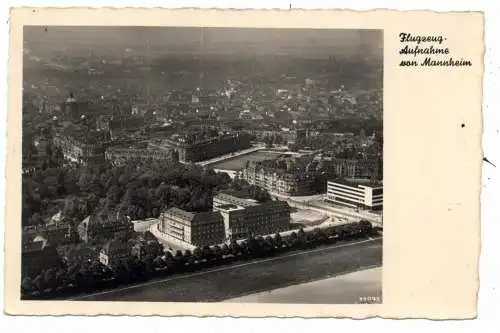 [Ansichtskarte] 6800 MANNHEIM, Flugzeug Aufnahme, 30er Jahre. 