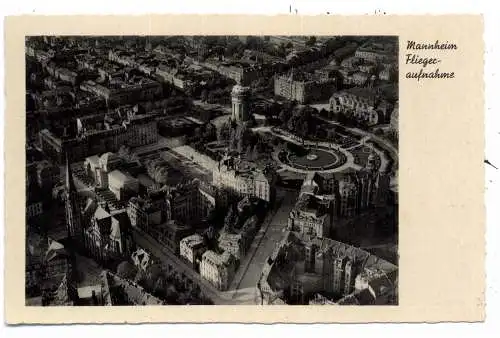 [Ansichtskarte] 6800 MANNHEIM, Flugzeug Aufnahme, 30er Jahre. 