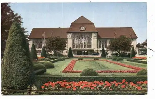 [Ansichtskarte] 6100 DARMSTADT, Hauptbahnhof, UVACHROM Farbenphotographie, Verlag Lautz. 