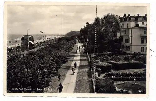 0-2253 HERINGSDORF - BANSIN, Strandansicht, NS - Beflggung, Verlag Rubin