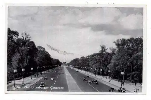[Ansichtskarte] 1000 BERLIN - TIERGARTEN, Charlottenburger Chaussee (Str. des 17. Juni), 1940. 