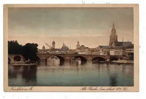 [Ansichtskarte] 6000 FRANKFURT, Alte Brücke. 