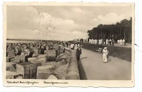 [Ansichtskarte] 0-2565 KÜHLUNGSBORN - BRUNSHAUPTEN, Partie an der Strandpromenade, 1935. 