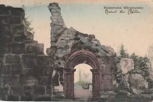 [Ansichtskarte] 6650 HOMBURG - WÖRSCHWEILER, Klosterruine. 