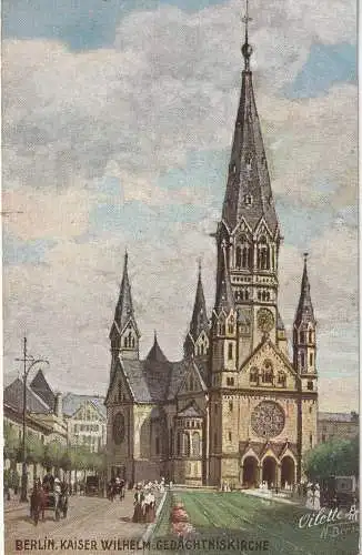 1000 BERLIN - CHARLOTTENBURG, Kaiser Wilhelm Gedächtniskirche, TUCK - Oilette