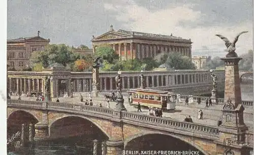 1000 BERLIN, Kaiser Friedrich Brücke, TUCK - Oilette