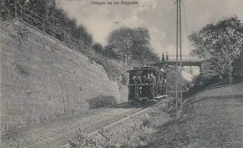 [Ansichtskarte] 5600 WUPPERTAL - BARMEN, Bergbahn / Zahnradbahn, 1912. 