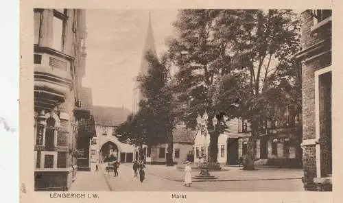 [Ansichtskarte] 4540 LENGERICH, Markt, 1924, Verlag Oberhellmann. 