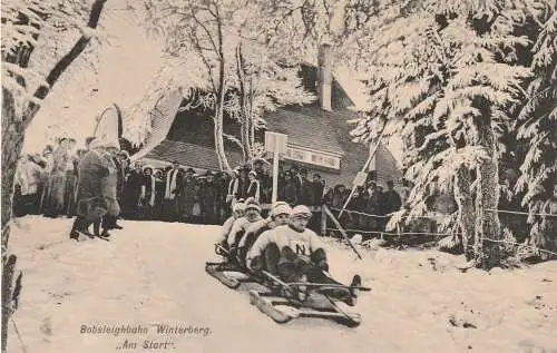 [Ansichtskarte] WINTERSPORT - BOB, "Start", Winterberg 1914. 