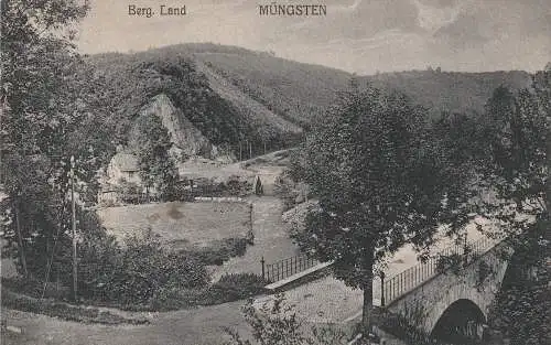 [Ansichtskarte] 5650 SOLINGEN - MÜNGSTEN, Blick auf das Dorf, 1912. 