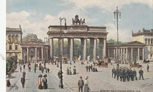 1000 BERLIN, Brandenburger Tor, TUCK - Oilette