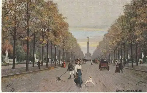 1000 BERLIN - TIERGARTEN, Siegesallee, TUCK - Oilette