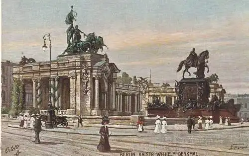 1000 BERLIN, Kaiser Wilhelm Denkmal, TUCK - Oilette
