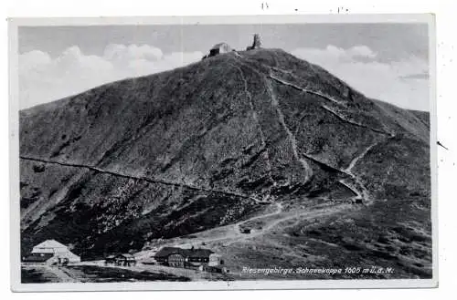 [Ansichtskarte] NIEDER - SCHLESIEN - KRUMMHÜBEL / KARPACZ, Schneekoppe, Schlesierhaus, Riesenbaude, Verlag Staudte. 