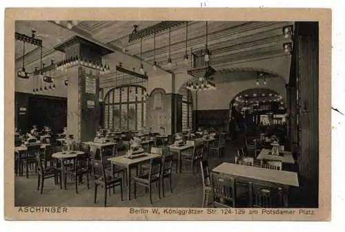 1000 BERLIN, Gaststätte Aschinger, Königgrätzer Strasse / Stresemann Strasse