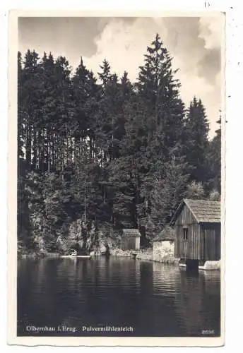 0-9330 OLBERNHAU, Pulvermühlenteich, Verlag Neubert