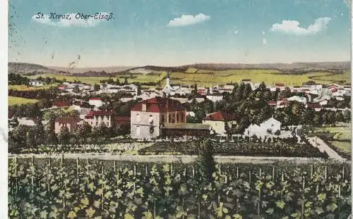 F 68160 ST. KREUZ / SAINTE-CROIX-AUX-MINES, Gesamtansicht, 1919, Verlag Springer - Strassburg