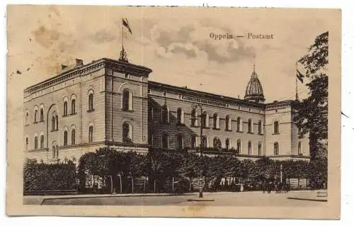 [Ansichtskarte] OBER - SCHLESIEN - OPPELN / OPOLE, Postamt, 1924, Verlag Kandziora. 