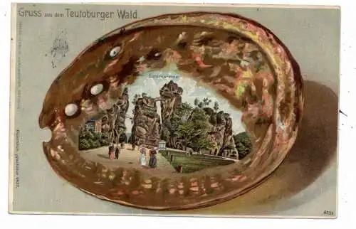 [Ansichtskarte] 4930 DETMOLD, EXTERNSTEINE, Muschel - Präge - Litho. 