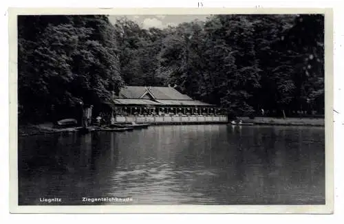 NIEDER - SCHLESIEN, LIEGNITZ / LEGNICA, Ziegenteichbaude, Ruderpartie, 1933