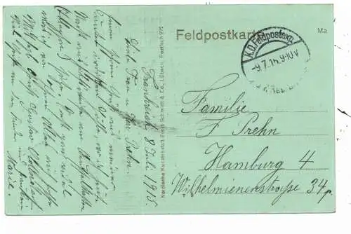 F 60310 AVRICOURT, 1. Weltkrieg, Granaten - Denkmal, 1915, deutsche Feldpost