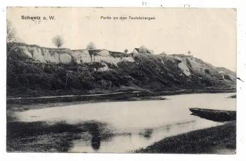 [Ansichtskarte] WESTPREUSSEN - SCHWETZ / SWIECIE, Partie an den Teufelsbergen, 1915, deutsche Feldpost. 