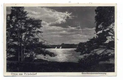 1000 BERLIN - SPANDAU - PICHELSDORF, Gewitterabendstimmung an der Havel, 1932