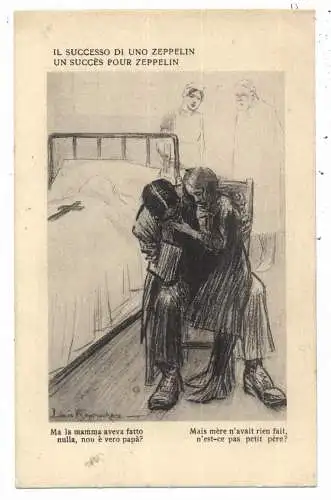 [Ansichtskarte] MILITÄR - 1. Weltkrieg, Anti Deutsche / Zeppelin - Propaganda, Künstler Louis Raemaekers. 
