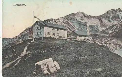 8980 OBERSTDORF, Nebelhornhaus, handcoloriert