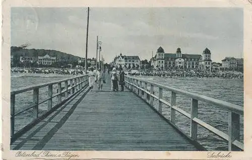 0-2337 BINZ / Rügen, Blick von der Seebrücke, 1927