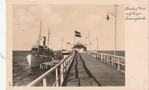 0-2337 BINZ / Rügen, Landungsbrücke, Rügendampfer, 1933