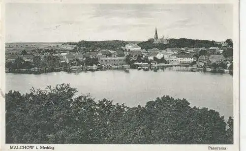 0-2063 MALCHOW, Gesamtansicht, 1928, Verlag Goldiner
