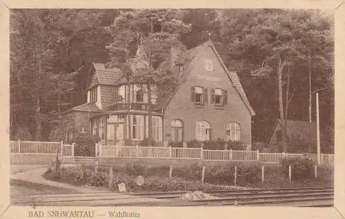[Ansichtskarte] 2407 BAD SCHWARTAU, Restaurant Waldkater, 1924. 