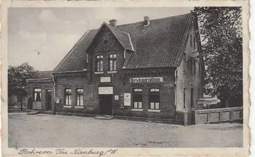 3071 HEEMSEN - ROHRSEN, Flechtmann's Gasthof, Landpoststempel "Haßbergen über Nienburg", 1936