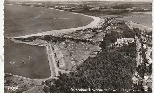 [Ansichtskarte] 2400 LÜBECK - TRAVEMÜNDE, Luftaufnahme 1962. 
