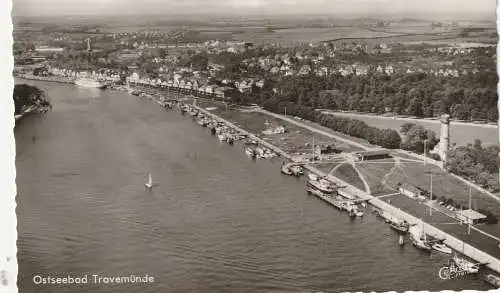 [Ansichtskarte] 2400 LÜBECK - TRAVEMÜNDE, Luftaufnahme 1961. 