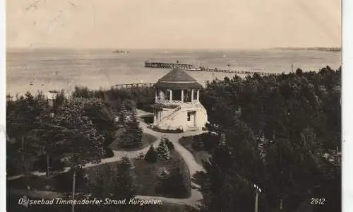 [Ansichtskarte] 2400 LÜBECK - TRAVEMÜNDE, Kurgarten, 1930, Verlag Geyer. 