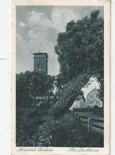 [Ansichtskarte] 2972 BORKUM, Alter Leuchtturm, 1927. 