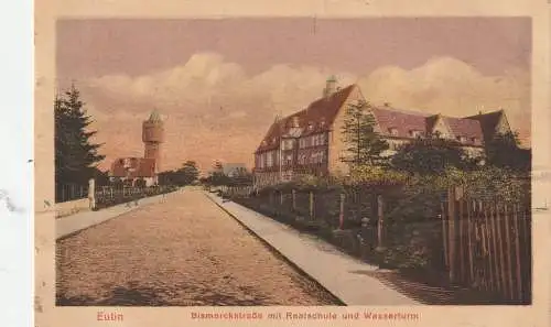 2420 EUTIN, Bismarckstrasse, Realschule, Wasserturm / Water Tower / Chateau d'Eau, 1922