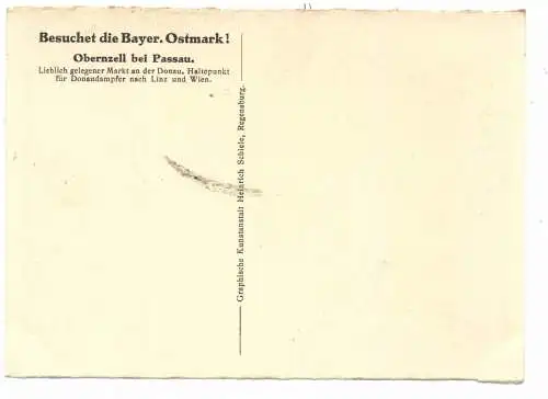 [Ansichtskarte] 8391 OBERNZELL, Blick über die Donau. 