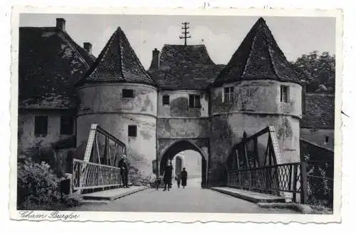 [Ansichtskarte] 8490 CHAM, Burgtor, 1935. 