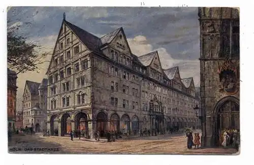 [Ansichtskarte] 5000 KÖLN, Stadthaus, Künstler-Karte Paul Geissler. 