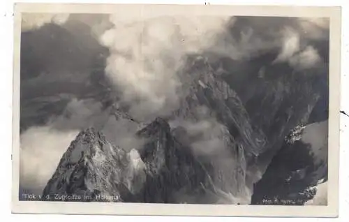 [Ansichtskarte] 8100 ZUGSPITZE / GARMISCH, Blick von der Zugspitze ins Höllental. 