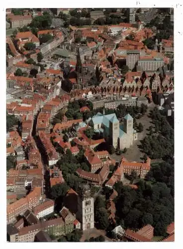 [Ansichtskarte] 4400 MÜNSTER, Luftaufnahme Stadtmitte. 