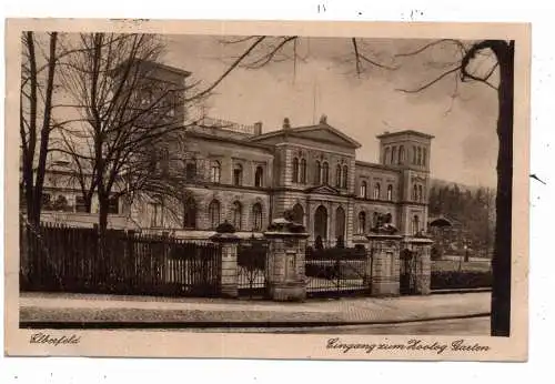 [Ansichtskarte] 5600 WUPPERTAL - ELBERFELD, Zoo, Eingang, 1930. 