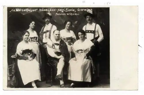 [Ansichtskarte] 8100 GARMISCH  PARTENKIRCHEN, "Die Werdenfelser", 1928, kl. Einriss. 