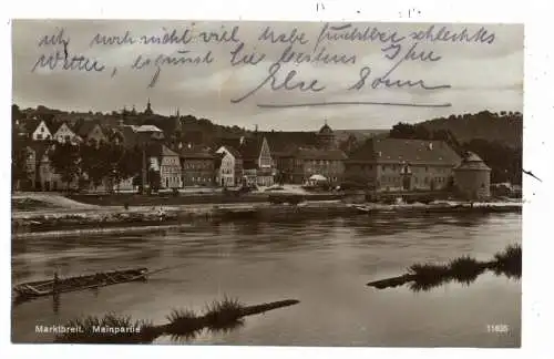 8713 MARKTBREIT, Blick über den Main, 1928