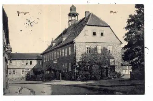 [Ansichtskarte] 0-5504 HERINGEN Helme, Markt / Rathaus, 1912. 
